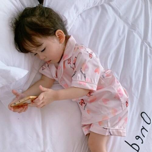 Girl Boys Pajamas Suits Kids Baby 2021 Cute Spring Summer Nightclothes Nightgowns Sleepwear Pajamas Sets Children Clothing