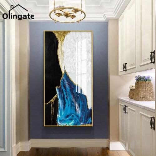 Nordic Painting Posters and Prints Modern Abstract Canvas Frame Blue Marble Poster Wall Art Wall Pictures for Living Room