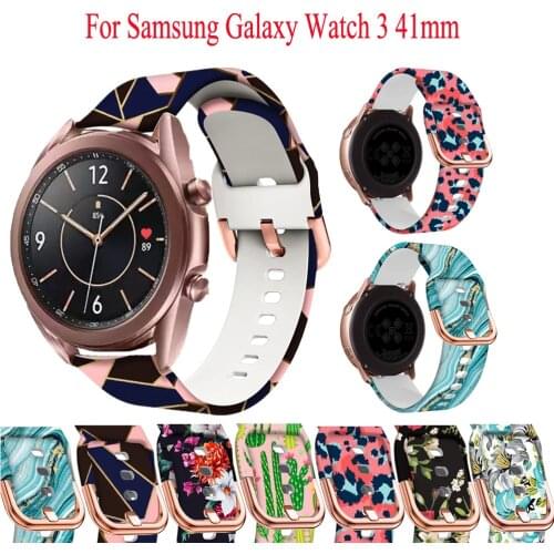 20mm silicone watchbands for Samsung Galaxy Watch3 41mm /Watch 3 41mm racelet smart sport strap galaxy watch 2 42mm watchstrap
