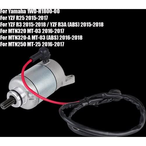 Starter Motor for Yamaha MT-03 ABS MT-25 2016 2017 / YZF R25 R3 ABS 1WD-H1800-00 / MT25 MT03 MT 03