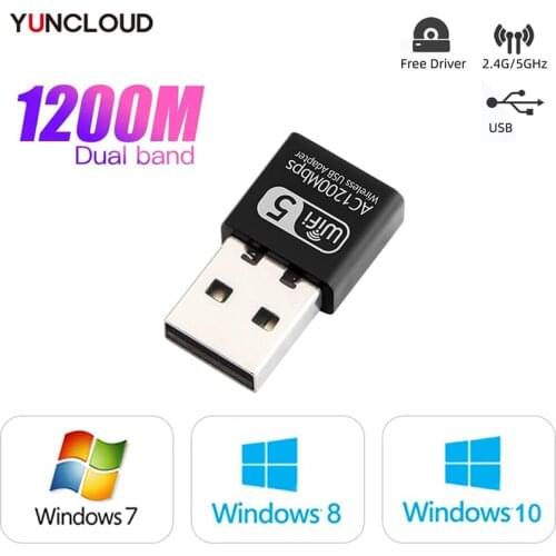 1200Mbps Wireless USB 3.0 Realtek RTL8812BU Wifi Adapter 2.4G 5Ghz Network Card Dongle With Antennas for Desktop PC Computer