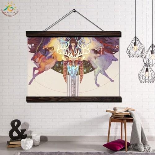 Japan Girl Yamamoto Art Single Vintage Posters and Prints Scroll Painting Canvas Wall Art Pictures Frame Painting Art Home Decor