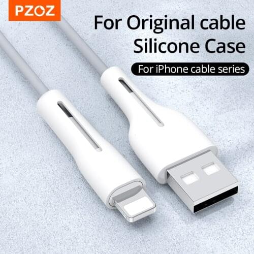 PZOZ USB C Cable Protector For iPhone 12 Mini 11 Pro XS Max Cable Winder Protection Cord Saver For Original iPhone Type C Cable