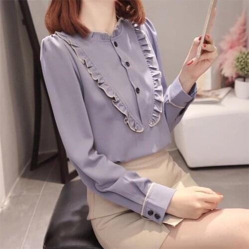 2021 Spring Summer New Girls Blouses Y2k Long Sleeve Korean Clothes Loose T Shirt Women Blouse Harajuku Tops Womens Tunic Casual