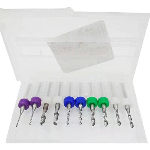 10Pcs 1/1.5/2/2.5/3mm PCB Mini Drill Bit tungsten steel carbide for print circuit board Bits Machine