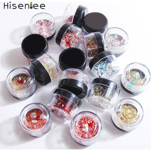 18 boxes of fashion shiny transparent red heart shape stone broken glass rhinestone DIY nail jewelry decoration design