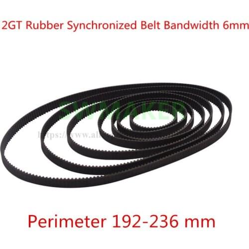 400pcs Cycle 236mm GT2 Closed-loop Synchronization Belt Rubber 2GT 6mm 3D Printer Parts Synchronization Belt Parts