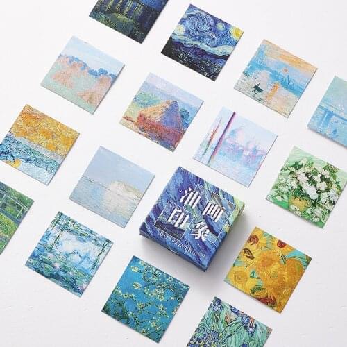 45Pcs/box Natural Painting Stickers Scenery Decorative Stickers Journal Notebook Stickers Label Stickers Scrapbooking Stationery