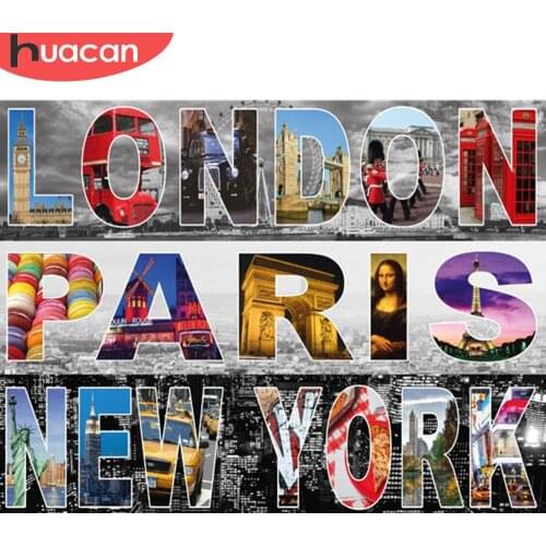HUACAN 5d Diamond Painting NEW YORK Mosaic Landscape Full Square/Round Diamond Embroidery City Home Decor Craft Kit