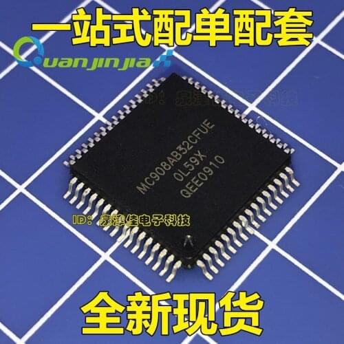 Free Shipping 10PCS/LOT MC908AB32CFUE MC908AB32 MC908 908AB32CFUE 908AB32 908 QFP64