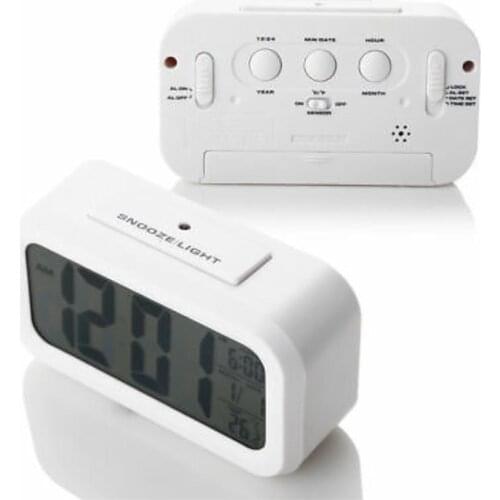 Alarm Digital Table Clock White