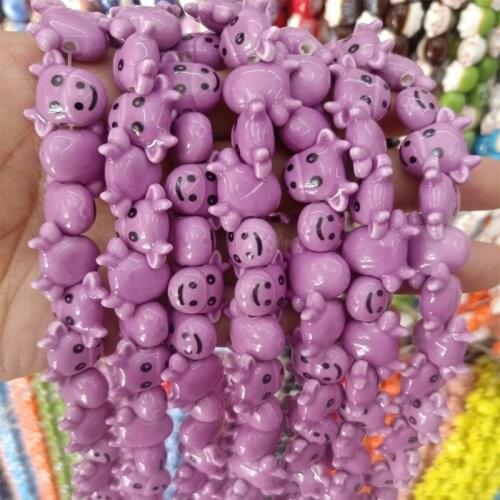 100pcs/lot Transverse Hole Loose Spacer Ceramics Beads 16x19mm Small Ox Head Ceramic Beads For Bracelet Jewelry Making DIY