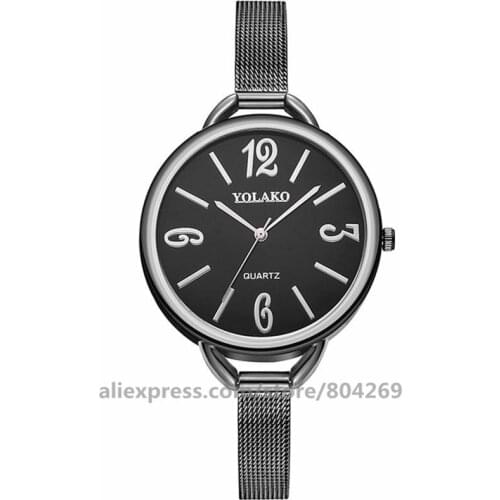 Alloy Mesh Thin Men Casual Watches Round Quartz Dress Men Big Number Wrist Watch Casual Men Women Watches 920247