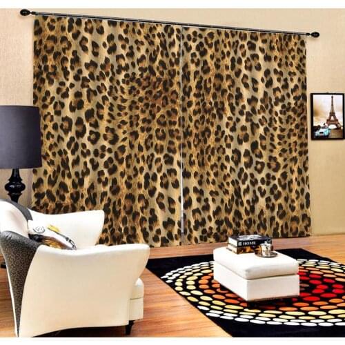 Decoration curtains Customized size Luxury Blackout 3D Window Curtains For Living Room tiger curtains