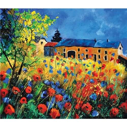 Flowers bloom The wooden puzzle 500 pieces ersion paper jigsaw puzzle white card adult childrens educational toys