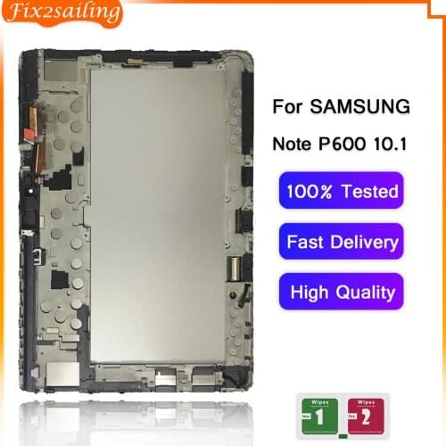 For Samsung GALAXY Note 10.1 SM-P600 P605 P600 P601 LCD Display Touch Screen Digitizer Sensors Full Assembly Panel Replacement
