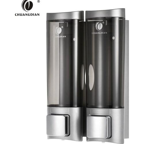 Double 200ml Soap Dispenser Wall mounted Shower Bath Shampoo Gel Dispenser Liquid Soap Container Bottle Bathroom Accessories