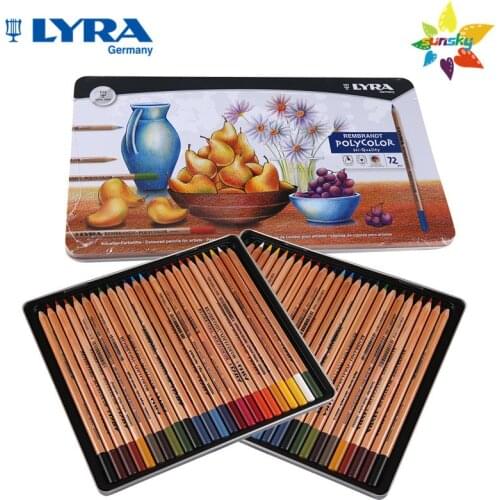 Germany original Lyra 72 color artist color pencil Rembrandt hand painted filling oil color pencil iron box color painting set