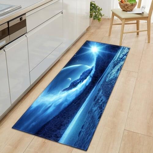 3D Printed Indoor Doormat Anti Slip Kitchen Rugs Water Absorbent Bathroom Floor Mat Hallway Bedroom Living Room Carpet Washable