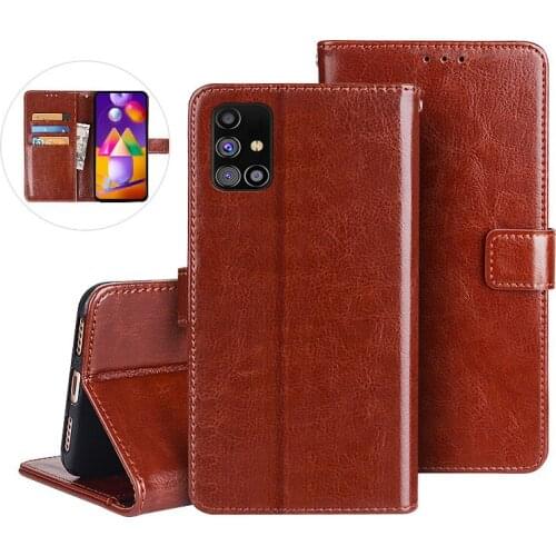 For Samsung Galaxy M31s 6.5" Leather Case on For Coque Samsung M31s M317F Premium Magnetic Flip Wallet Cover Phone Cases Fundas