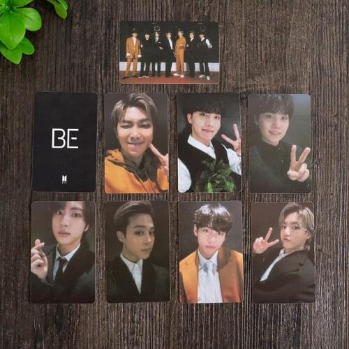 Kpop Bangtan Boys BE Double Sides Cards PVC Postcards Lomo Cards M2U SW Same Style Fans Collection Waterproof Hard Card Gifts