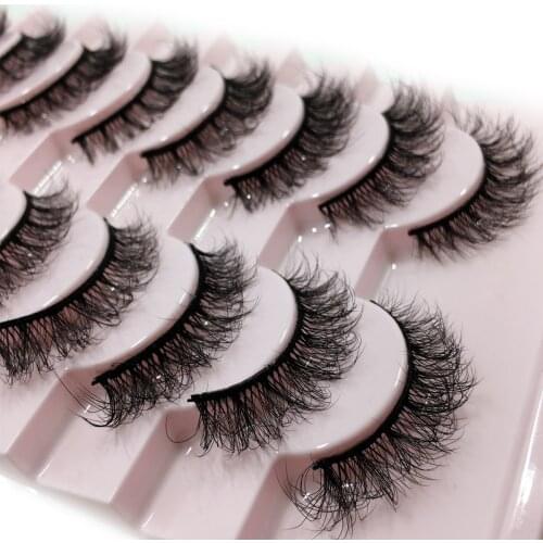 LTWEGO 5 pairs faux 3d mink lashes fluffy wispy false eyelashes natural long eyelash extension makeup handmade fake lash 3D-18