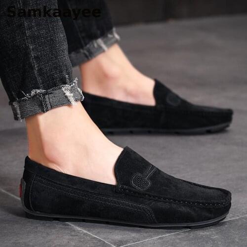 Size 38-48 Mens Loafers Spring Autumn Male Casual Shoes Flats Slip-on Sneakers Breathable Zapatos Fashion Driving Footwear y55