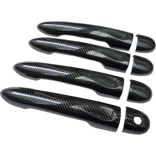 For LADA XRAY X Ray X-ray 2015 2016 2018 Chrome Door Handle Cover Trim Car Accessories Color Carbon Fiber