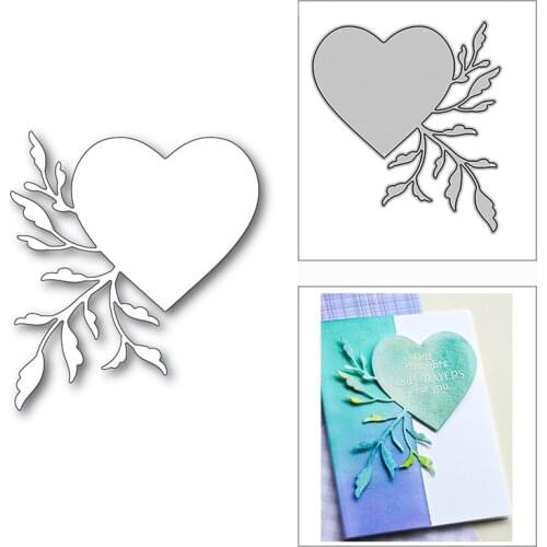 New 2021 Dainty Leaf Heart Metal Cutting Dies for DIY Scrapbooking and Album Card Making Decorative Embossing Craft No Stamps