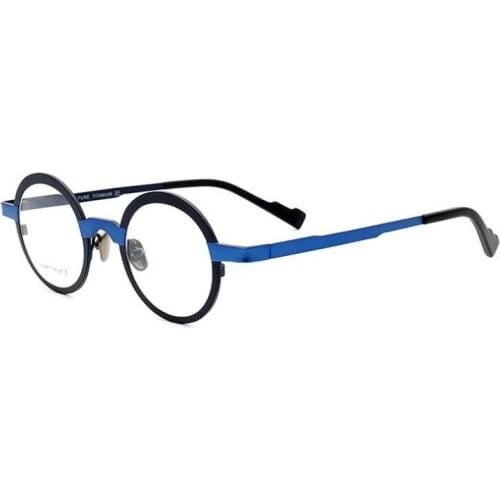 Pure Titanium Round Glasses Frame Retro Women Progressive Multi-focal Lens Optical Eyewear See Near Far Reading Eyeglasses Men