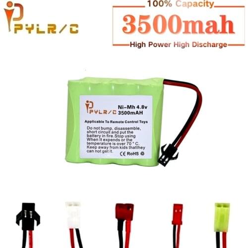 4.8v Rechargeable Battery For Rc toys Car Tanks Robots Gun 3500mah Ni-MH Battery AA 4.8v 3500mah Batteries Pack For Rc Boat 1PCS