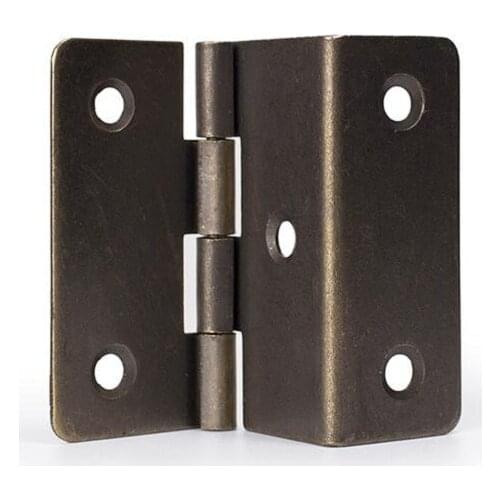 Hinge 180 degree rotating wooden box cabinet door antique 2 inch three fold iron hinge x10