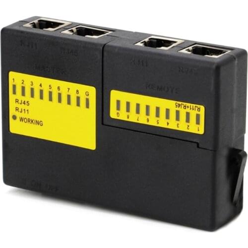 Professional Super Mini Network LAN Cable Wire Cat5 RJ11 RJ45 Tester New