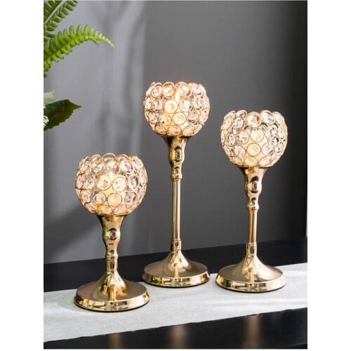 European Style Light Luxury Candle Holder Ornament Romantic Creative Home Dining Table Decoration Bougeoir Home Decor BS50ZT