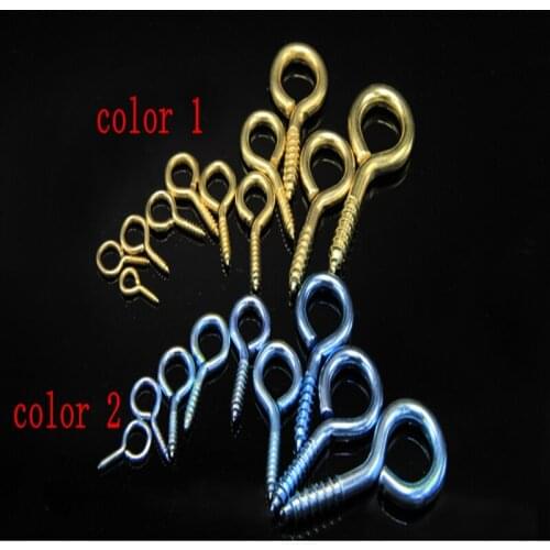 Lamp lights wood tapping iron hook rings ring eyelet screws copper plating color 1