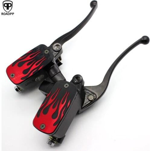 ROAOPP Universal 7/8" 22mm Hydraulic Motorcycle Brake Master Cylinder Hydraulic Clutch Levers fluid Reservoir 14mm Piston
