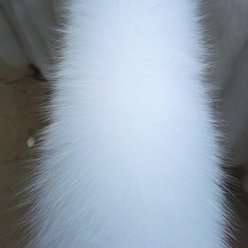2021 winter new fox fur collar cotton clothing accessories white fox tail real fur collar hat