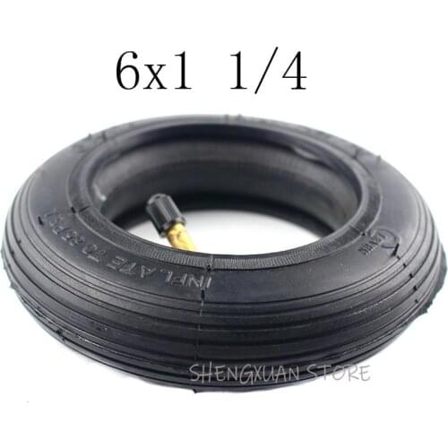 High quality Inner Tube 6X1 1/4 with a Bent Angle Valve Stem fits gas electric scooters Motorcycle parts