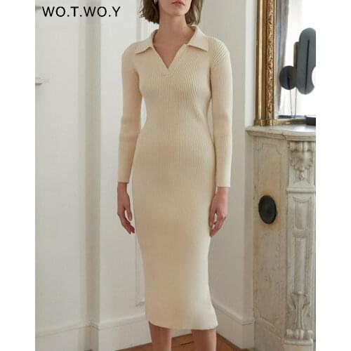 Модные трикотажные платья WO.T.WO.Y China At AliExpress