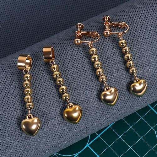 1Pair Anime Hunter X Hunter Cosplay Hisoka Alloy Earrings Heart-Shape Jewelry Fans Collection Gift Props