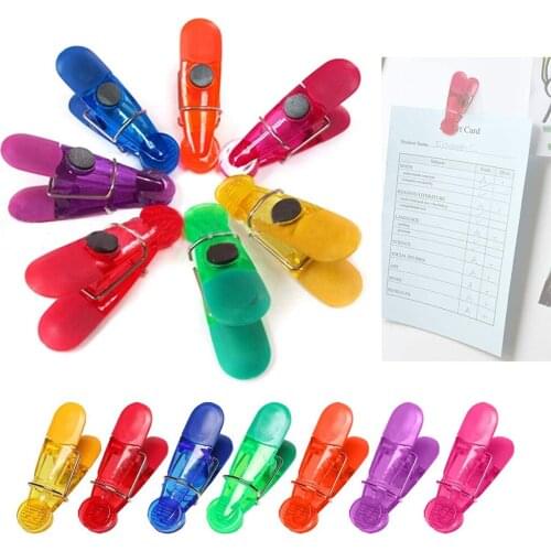 10Pcs Clips for Food Packages, Magnetic Multi-Purpose Clips 7 Assorted Bright Colors Refrigerator Magnetic Clips Chip Bag Sealer