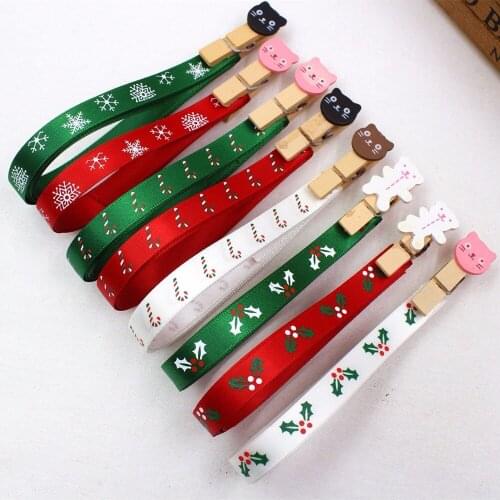 16812X9, 10mm printed grosgrain ribbon Cartoon Christmas 10 yards, DIY decoration wedding party packages