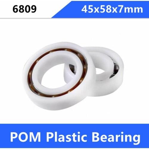 Free shipping 20pcs/50pcs 6809 45*58*7mm POM plastic bearing 45x58x7mm