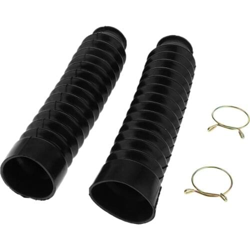 2x Front Fork Protector Shock Absorber Skin Sleeve Cover Motorcycle Dirtbike Black