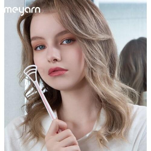 MEYARN Tongue Cleaner Tongue Scraping Brush Double-Sided Removal Of Bad Breath Oral Tongue Cleaning