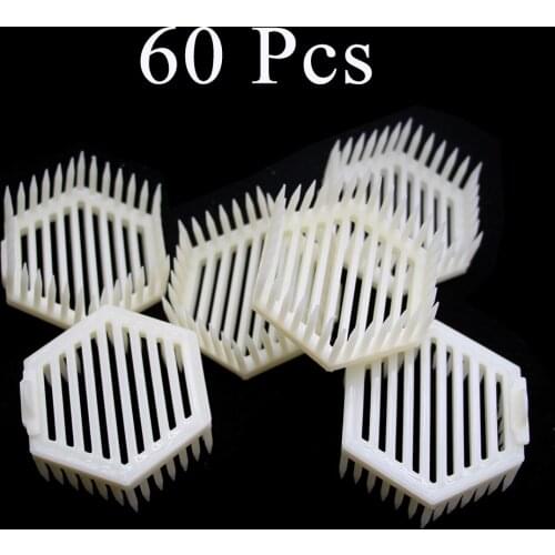 60PCS Wholesale Professtional Beekeeping Virgin Bee Cage Intruduction Swarm Plastic Needle Type Queen Rearing Supplies Tools