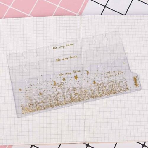 A6/3 pcs creative 6 holes binder planner notebooks gold foil index divider