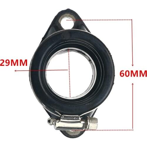 Motorcycle Carburetor Adapter Inlet Intake Pipe Rubber Mat Fit on PWK 28/30mm Carburetor UTV ATV Pit Dirt Bike
