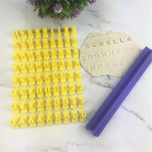 DIY Alphabet Cake clay soap Mould Plastic Letter Impress Biscuit Cookie Cutter Press Stamp Embosser Fondant custom name logo