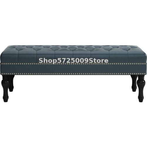 European Leather Art Sofa Stool Foyer Try Changing Shoes Stool Clothing Store Shoes Make Up Bench American Bed Front Bench Bed T